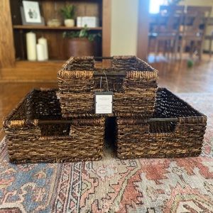 (3) NWT Target Threshold Matching Storage Baskets